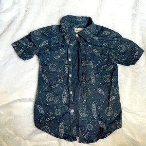 Chambray button up space shirt